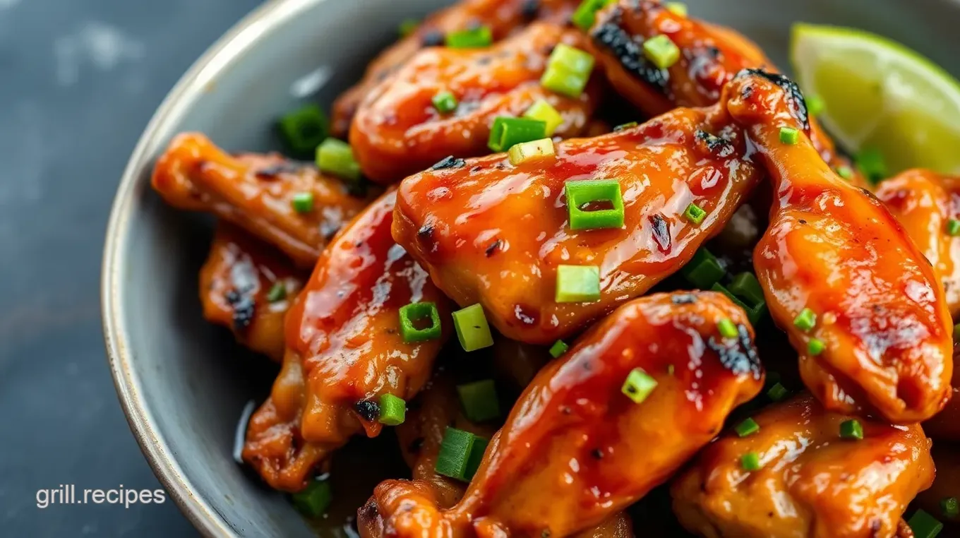 Grilled Honey Garlic Chicken Wings