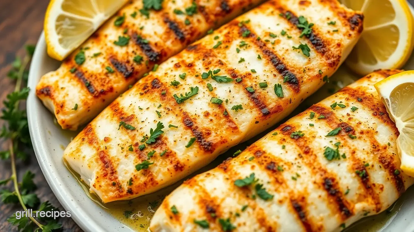 Grilled Haddock with Herb Lemon Marinade