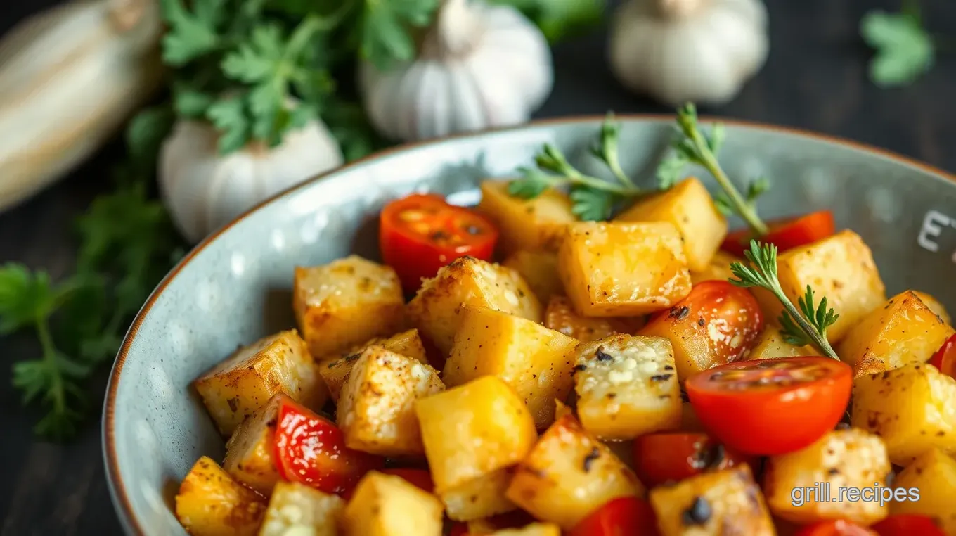 Grilled Vegetable and Cheddar Bake