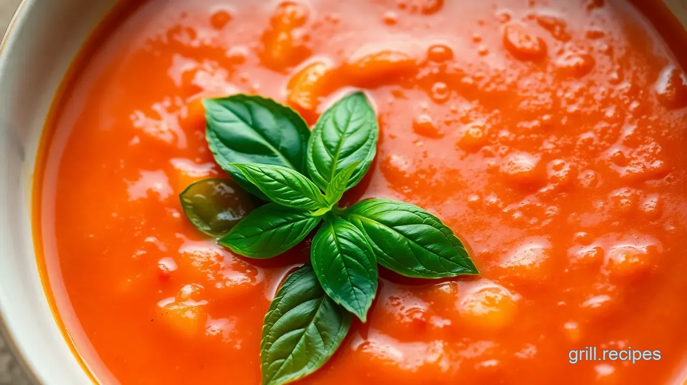 Tomato Basil Soup to Serve with Grilled Cheese