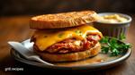 Grilled BBQ Chicken Cheese Melt Sandwich