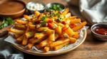 Baked Potato Cheesy Veggie Delight Fries