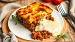 Bake Lentil Moussaka with Creamy Béchamel