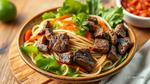 Grilled Beef Noodle Salad with Fresh Veggies