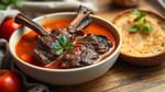 Grilled Lamb Shank Savory Tomato Soup