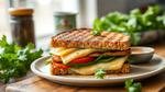 Grilled Veggie Cheese Sandwich Delight