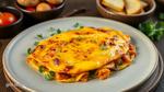 Quick Spicy Chicken Omelette in 8 Minutes