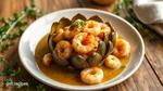 Sautéed Baby Artichokes with Shrimp Delight