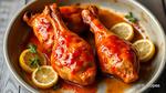 Baked Chicken Drumsticks with Spicy Lemon Glaze