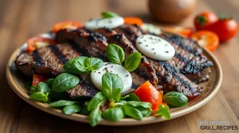 Grilled Flank Steak Caprese Salad Delight