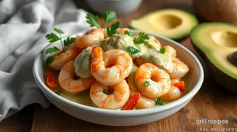 Sautéed Shrimp with Creamy Avocado Sauce