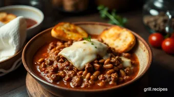 My Grandmother's Cozy Chili with Grilled Cheese: 5 Delicious Tips! recipe card