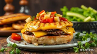 Grilled Cheeseburger with Classic Toppings