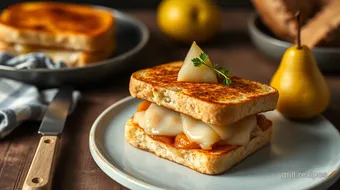 Cooked Croque Monsieur with Turkey & Pear