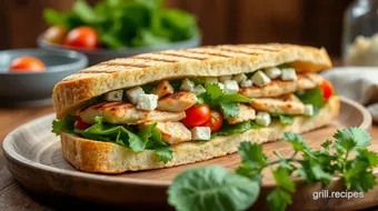 Grilled Chicken Greek Salad Sandwich Quick