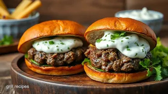 Grilled Lamb Burgers with Creamy Tzatziki