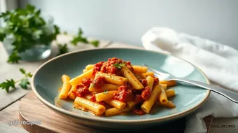 Roasted Penne with Red Pepper Pesto