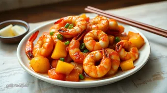 Stir-Fried Shrimp with Sweet Pineapple