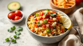 Quick Taco Rice Bowl with Flavorful Toppings