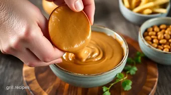 Mixing Peanut Butter for a Spicy Dip