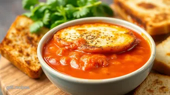 Delicious Tomato Soup & Grilled Cheese Joy recipe card