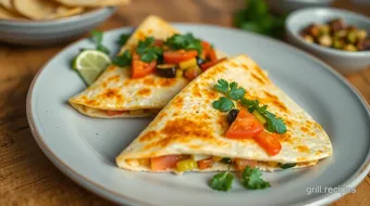 Cooked Corn Quesadillas with Veggie Delight