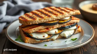 Grilled Eggplant Panini with Mozzarella