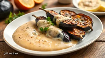 Roasted Eggplant Creamy Sauce Delight