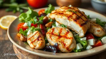 Grilled Chicken Salad with Greek Flavors