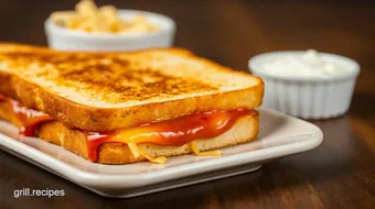 Grilled Cheese with BBQ Sauce & Cheesy Goodness recipe card