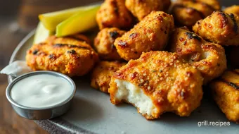 Grilled Chicken Nuggets with Tangy Flavor recipe card