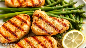 Grilled Chicken with Flavorful Asparagus recipe card