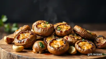 Grilled Mushrooms with Garlic Marinade