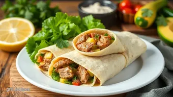 Slow Cooked Pork Wraps with Tropical Flavor