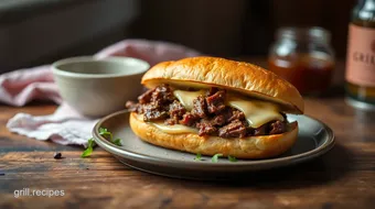 Slow Cooked Beef Sandwich with Cheese