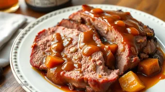 Slow-Cooked Corned Beef with Apricot Glaze