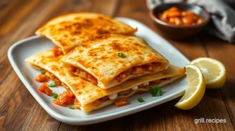 Fried Kimchi Quesadillas with Cheese