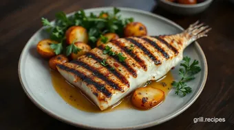 Grilled Swordfish with Spicy Potato Tikkis