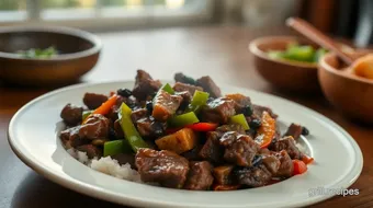 Stir-Fry Beef with Peppers & Black Bean Sauce