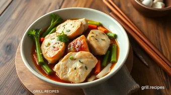 Steamed Chicken Fillets with Vegetables