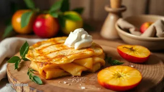 Cooked Tortilla Apple Dessert Delight