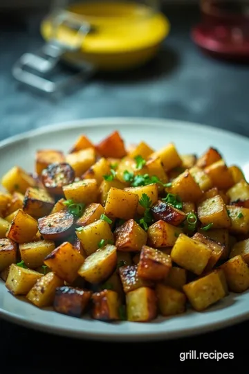 Backyard Grilled Green Giant Simply Steam Seasoned Potatoes presentation