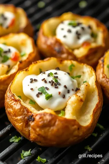 Baked Potatoes on the Grill presentation