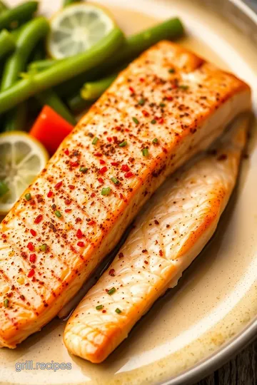 Oven-Finished Spiced Salmon Fillet presentation