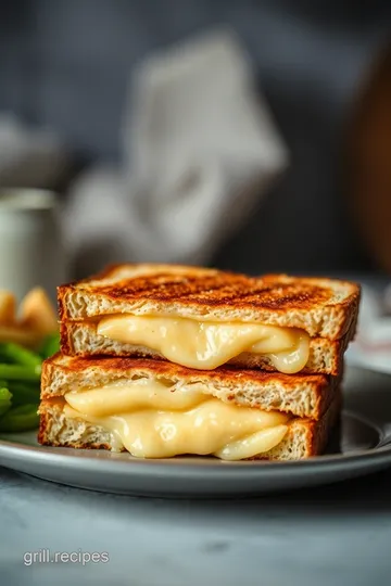 Crispy Sourdough Grilled Cheese with a Twist presentation