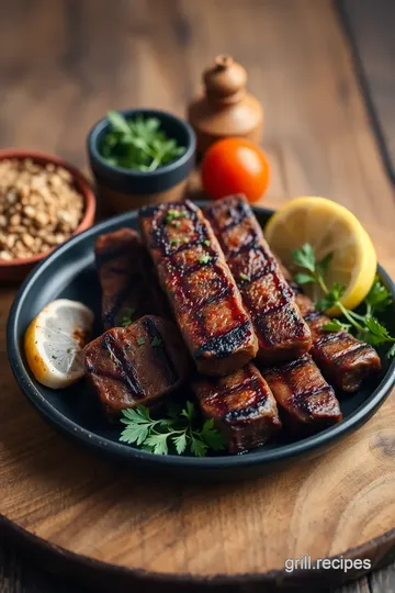 Grilled Beef Kababs with Flavorful Herbs ingredients