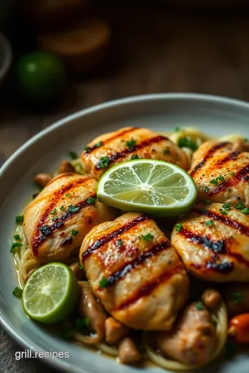 Floating Grilled Chicken Recipe presentation