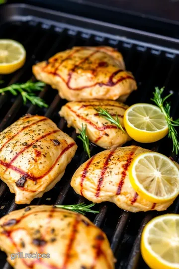 Grilled Lemon Herb Chicken with Vegetable Drip Pan presentation