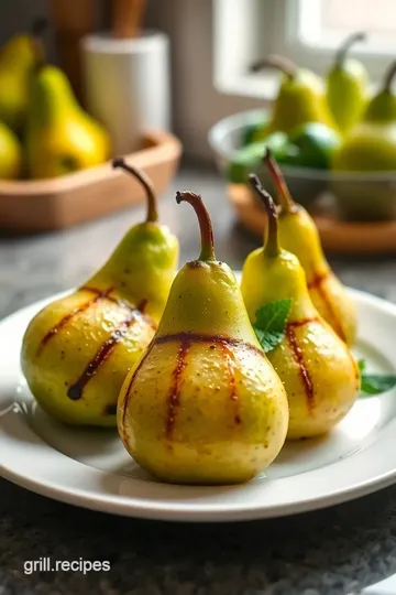 Grilled Green Pears with Honey and Cinnamon steps