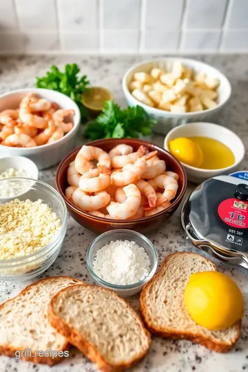 Cheesy Garlic Bread Shrimp Grilled Cheese ingredients